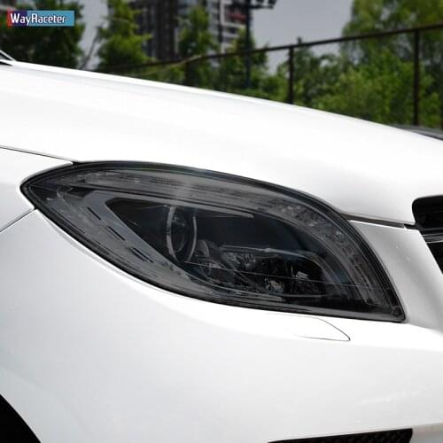 Car Headlight Protective Film Transparent Black TPU Sticker For Mercedes Benz ML Class W166 2012-2015 ML320 ML350 63 Accessories