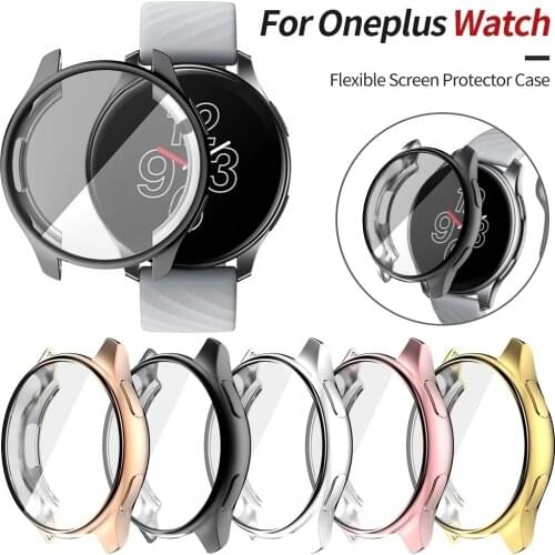 Screen Protector Case Glass for Oneplus Watch Case TPU Plating All-Around Cover One Plus Watch Protection Cases Accessories