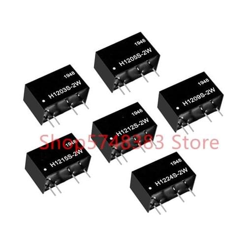 1PCS H1203S-2W H1203S H1205S-2W H1205S H1209S-2W H1209S H1212S-2W H1212S H1215S-2W H1215S H1224S-2W H1224 6000V isolation module