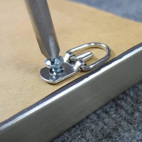 100 Set D-Ring Picture Hangers with Screws for Hanging Clock Paintings Artwork Hook Photo Mirrors Single Hole D-Rings In stock