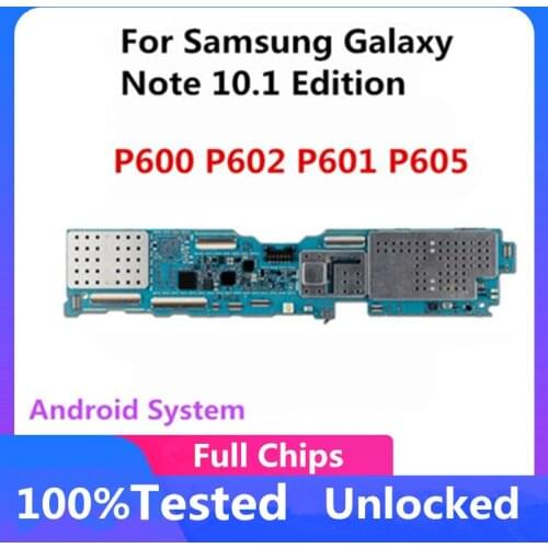 16GB 100% Unlocked for Samsung Galaxy Note 10.1 2014 Edition P600 P602 P601 P605 Motherboard Full Chips Original Logic Board