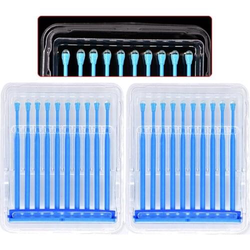 20pcs/box Dental Applicator Sticks Adhesive Tip for Tooth Crown Porcelain Veneer Disposable Dental Materials Brush Applicator
