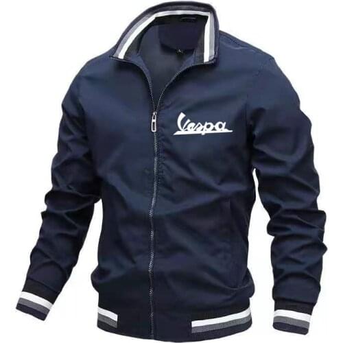 2021 Vespa Logo Fashion Jacket Jacket Mens Windbreaker Bomber Jacket Spring And Autumn Mens Outdoor Clothing Casual Streetwear