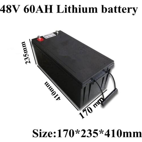 48V 60Ah Battery for Electric Motorcycle Electric Motorcycle Battery Pack with High Capacity Lipo Battery Inside + 10A Charger