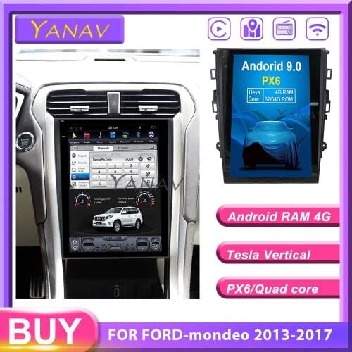 Android Tesla Style Car stereo multimedia player FOR FORD-mondeo 2013-2017 GPS navigation Vertical Screen Car radio MP3 player