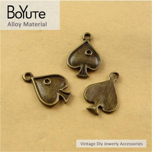 BoYuTe (50 Pieces /lot) 19*13MM Vintage Heart Shape Fish Charms Antique Bronze Plated Zinc Alloy Fish Charms for Jewelry Making