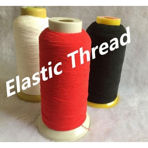 Black White Red Elastic Sewing Thread