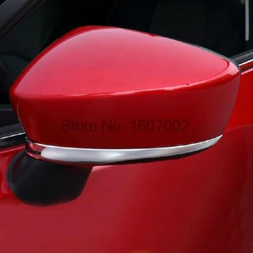 For 2014 2015 MAZDA 3 Axela Rear View Mirror Cover Trim ABS Chrome Side Mirror Cover Trim Protective Decoration Car Accessories