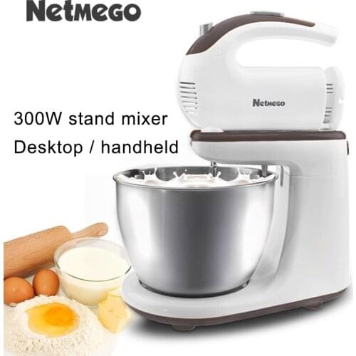 300W desktop / handheld kitchen electric hand mixer dough mixer egg beater cream blender baking machine