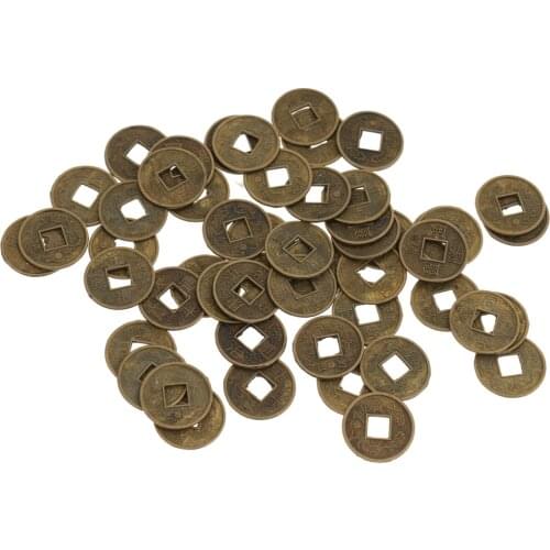 Feng Shui Coins Chinese I-Ching Lucky Coins 1.8cm/0.71'' for Wealth Success Pack of 50