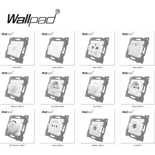 DIY EU Function Key L6 For Module White Button Switch and Socket with Claws Mounting Wallpad L6 Series