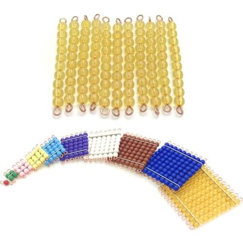 Montessori Kindergarten Toy Color Beads Maths Toy Decimal Learning System Plastic Beads Mathematical Teaching Aids
