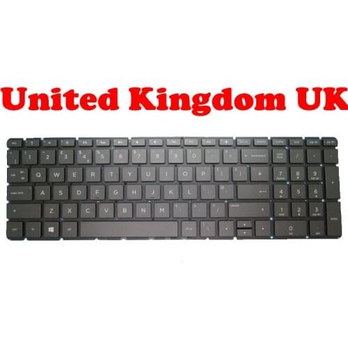 Laptop Keyboard For HP 15-BS000 2B-BB320C200 United Kingdom UK/Traditional Chinese TW with backlight Without Frame Black