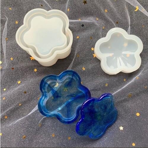Flower shape storage box jewelry box silicone mold DIY household items decoration jewelry