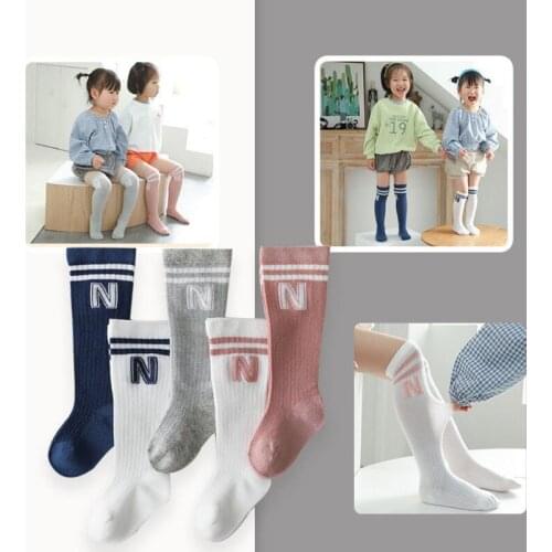 Summer Mesh New Baby Socks Long Tube Parallel Bars Baby Socks Thin Child Socks Anti-mosquito Knee Socks