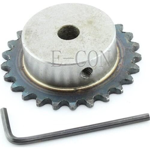1pcs 12mm Bore 25 Teeth 25T Metal Pilot Motor Gear Roller Chain Drive Sprocket