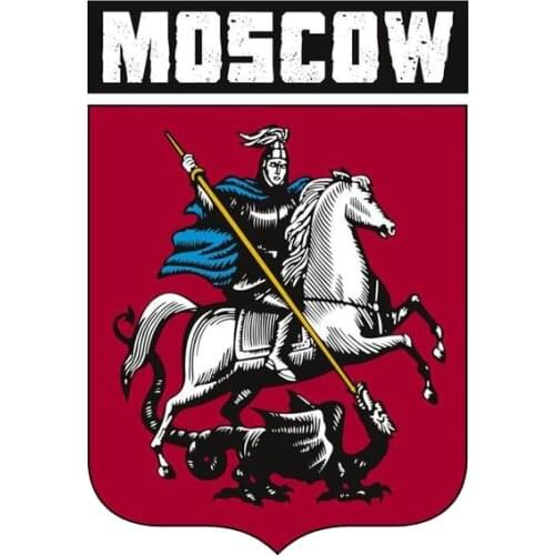 Cartoons Car Sticker Russia Moscow Travel Coat of Arms Accessories Car Styling Vinyl Motorcycl Decals Waterproof PVC 14cm X 10cm