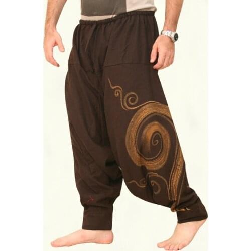 Mens Casual Elastic Waist Baggy Hippie Yoga Harem Pants Men Baggy Hippie Boho Gypsy Aladdin Hippie Boho Aladdin Alibaba Harem
