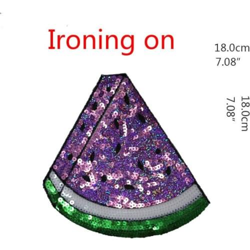 Sequins Fruits Patch Custom Watermelon Deal with It Women Clothes Accessories Appliques Sew on Patches for Clothing Stickers