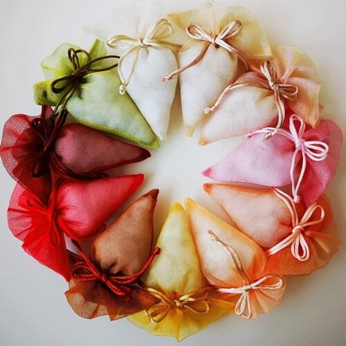 1PC Organza Drawstring Pocket Packaging Gift Bags Mesh Embroidery Pockets Wedding Candy Soap Dried Flower Gift Bag