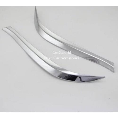 Front Headlight Eyelid Cover For Toyota Land Cruiser 200 V8 LC200 2016 Head Light Lamp Eyebrow Trim ABS Chrome Car Accessories