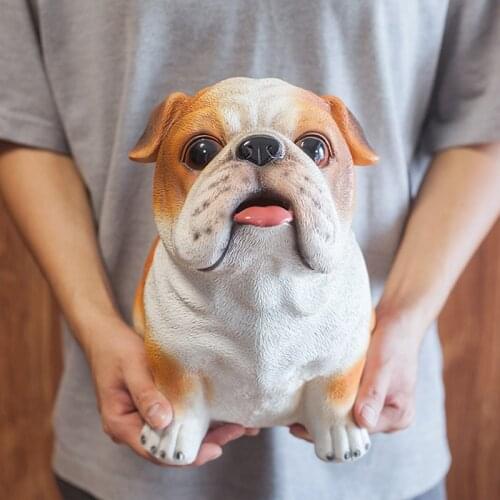 Resin Piggy Bank Dog Home Resin Crafts Bulldog Money Box Pug Cash Box Coin Bank Husky Moneybox Coin Box Kids Gift