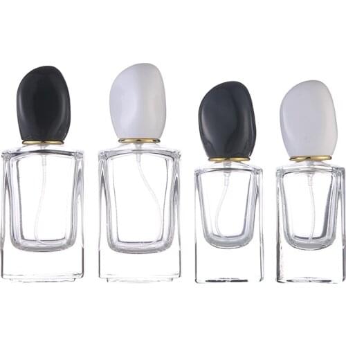 30ml 50ml Transparent Thick Glass Refillable Atomizer Perfume Spray Bottle High-end Personality Liquid Empty Cosmetic Container