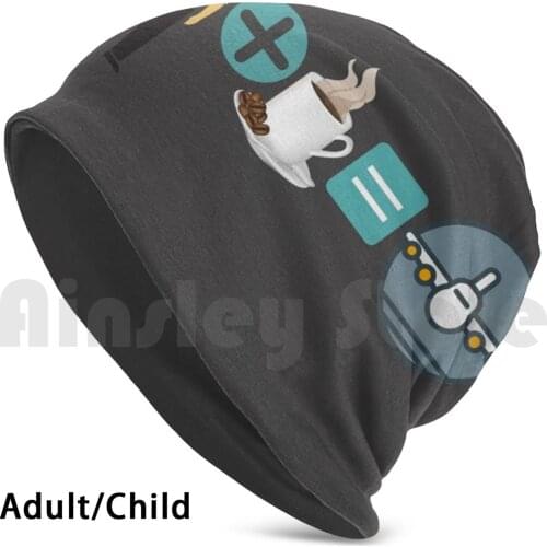 Pilot Coffee = Flight Beanies Knit Hat Hip Hop Pilots Pilot Training Planes Aviation Aviation Training