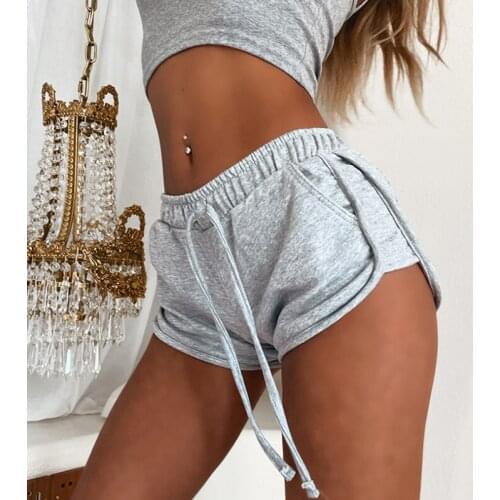 Summer Women Shorts Casual Drawstring Elastic High Waist Oversized Femme Ropa Mujer Solid Fit Loose Female Sports Short A340