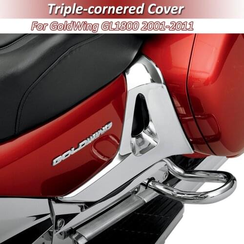 Triple-Cornered Cover Battery Cover For Honda Gold Wing Gl 1800 Gl1800 Chrome Left Right Motorcycle Parts Modified Accessories