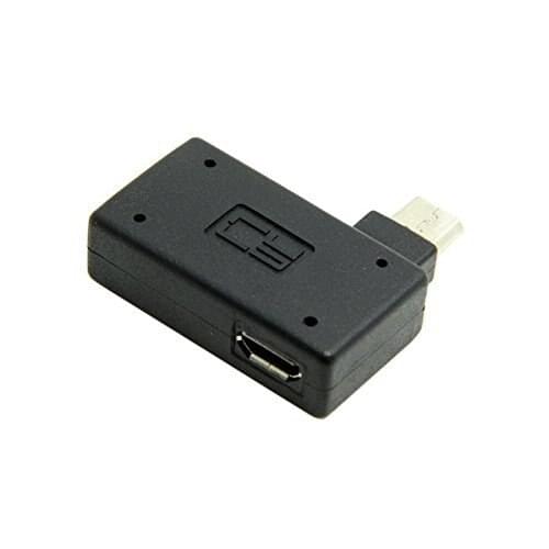 Xiwai OTG Host 90 Degree Right Angled Micro USB 2.0 Adapter with USB Power for Galaxy S3 S4 S5 Note2 Note3 Cell Phone
