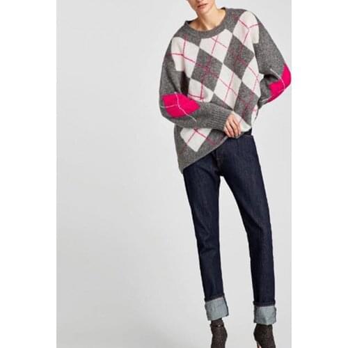 2019 Polyester Full Direct Selling Special Offer Poncho Pullover Y Autumn And Winter Woman Fund Diamond Knitting Sleeve Sweater