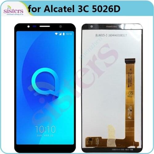 LCD Screen For Alcatel 3C 5026D 5026 OT5026 LCD Display with Touch Screen Digitizer Assembly Phone Parts Replacement Tested Top