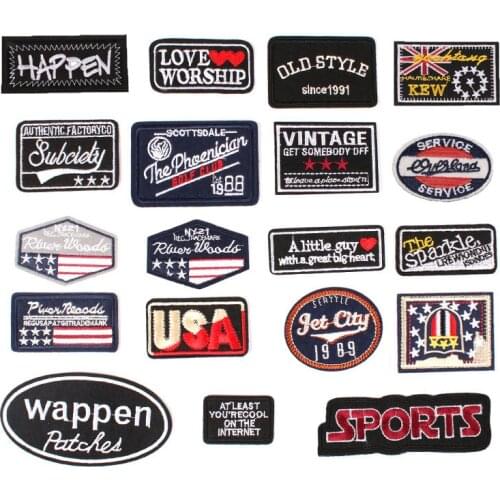 Badge Flag Oval School Uniform Embroidery Cloth Stickers Clothing Accessories Badge Patch Stickers