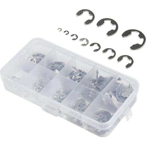 1.5mm - 10mm EXTERNAL E CLIPS CLIP CIRCLIP Pack of 200pcs with Case