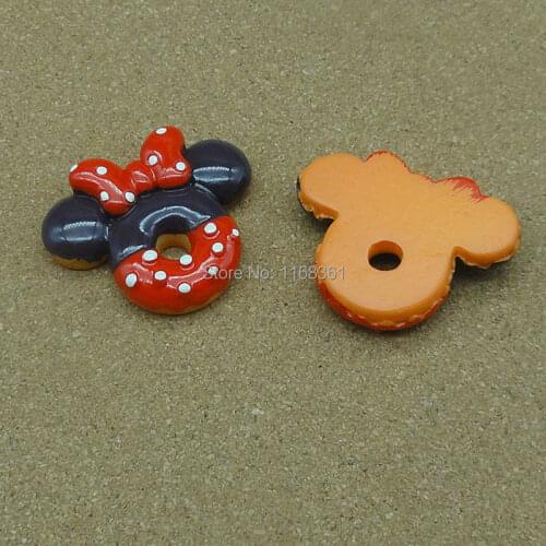 1pcs/lot Resin flat back hote sell Minnie head 38mm kawaii cabochons DIY christmas decorations A008-10