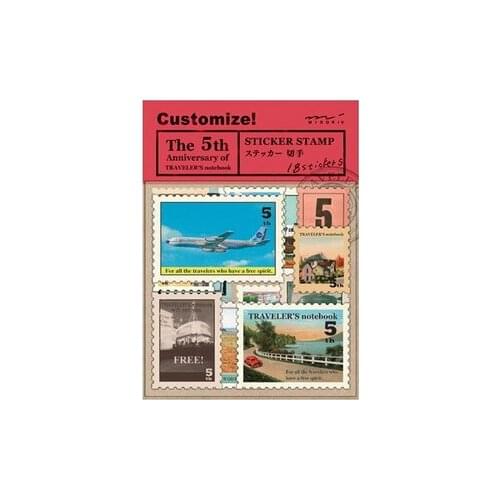 18piece/Set Kawaii Adhesive Sticker Brand New Vintage Traveling Notebook Sticker Post Stamp Staiionery Stickers