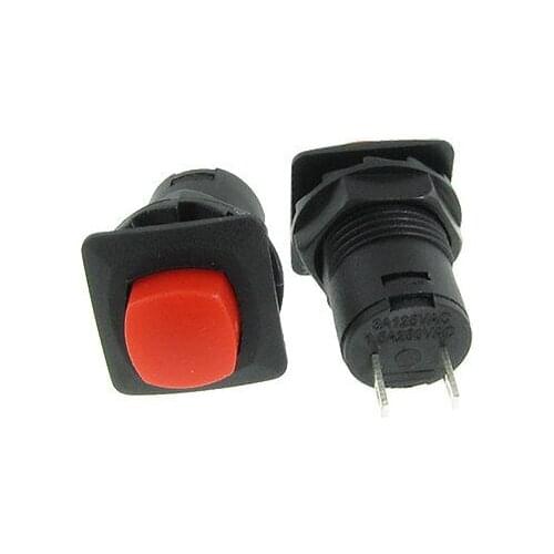 2 Pins N/O SPST OFF/ON Red Self Locking Latching Push Button Switch