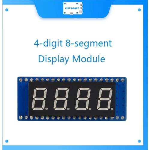 Waveshare 4-digit 8-segment Display Module for Raspberry Pi Pico, Embedded 74HC595 Driver, SPI-compatible, Easy to drive