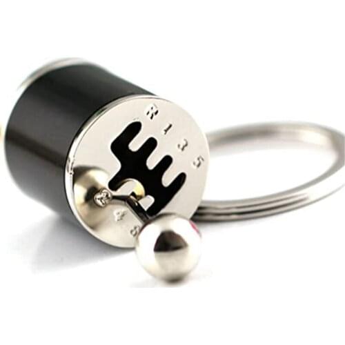 AU04 -Creative Auto Parts Model 6-Speed Manual Transmission Shift Lever Keychain Key Ring