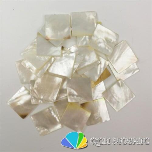 White Mother of Pearl Square Shells for Jewelry Making DIY Fashion Earrings Necklaces Materials 25x25mm Chip Size 150pcs/Lot