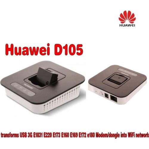 Huawei D105 3g Wireless Router transforms USB 3G E1831 E220 E170 E160 E169 E172 Modem/dongle into WiFi network