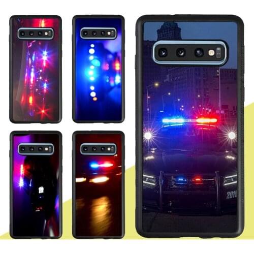 Police Cars Light At Night Case For Samsung Galaxy S20 Plus S9 S10 Note 20 Ultra A50 A70 A51 A71 A21S A20e A31 M31 M21