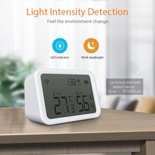 Tuya Smart Life Zigbee Temperature And Humidity Sensor Indoor Hygrometer Thermometer With LCD Display Support Alexa Google Home