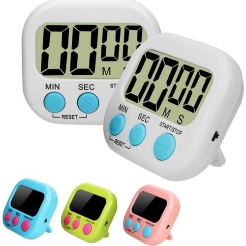 LCD Display Home Kitchen Timer Square Baking Cooking Count Alarm Sleep or Kitchen Cooking Shower Study Stopwatch
