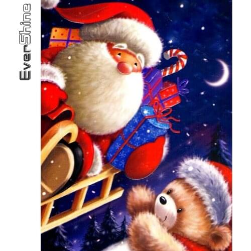 Evershine 5D DIY Diamond Painting Cartoon Full Square Diamond Embroidery Santa Claus Cross Stitch Mosaic Sale Christmas Gift