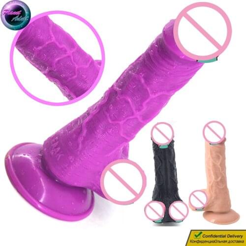 FAAK PVC Dildo Penis Phimosis Masturbator Anal Plug Adult Sex Toys for Women Lesbian Gay Men Pussy Vagina Prostate Masturbation