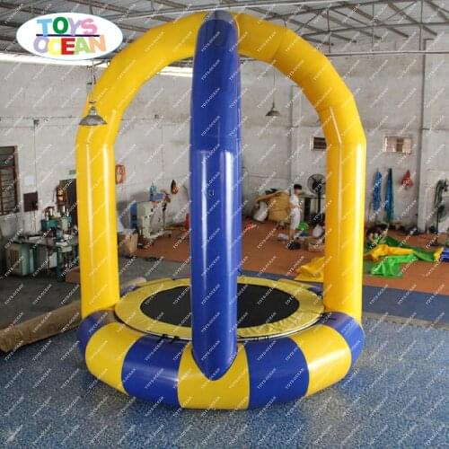 Airtight exciting sport games inflatable bungee run jumping trampoline
