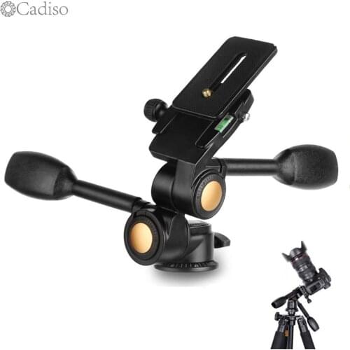 Cadiso Q80 Photo Tripod Head Double Handle Three Dimensional 3D Damping Two Handle Ballhead for Camera Video Tripod Monopod