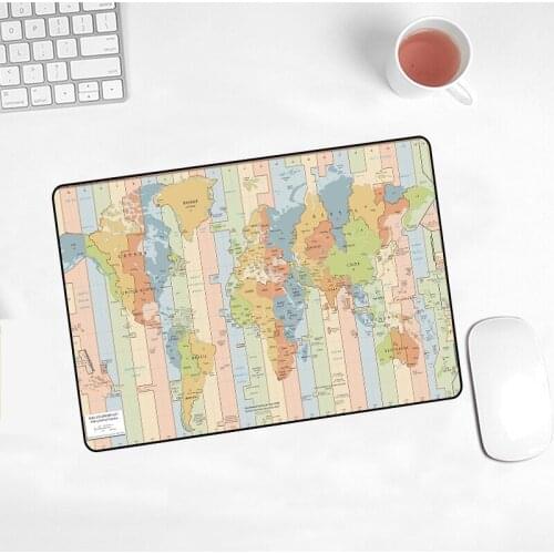 World Map Gaming Hot Sell Mouse Pad Cartoon Kawaii Art Anti-slip Gamer Natural Rubber Home Office Decoration MousePad Skipoem